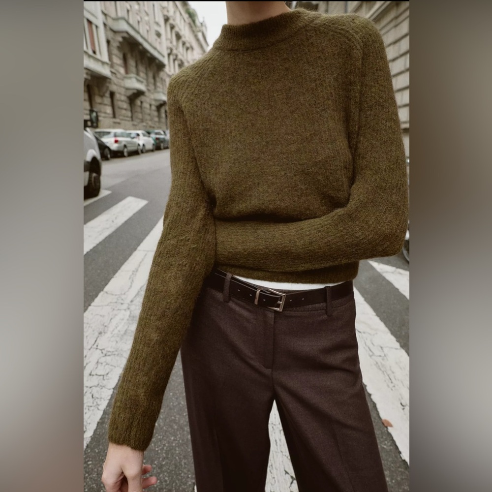 Zara Brown Khaki Sweater - Picture 4 of 9